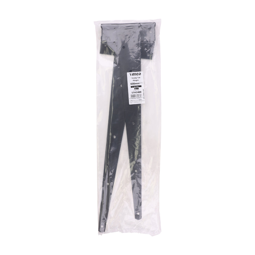 Pair of Strong Tee Hinges - Black | 24" | Bag | 1 Pairs | STH24BB additional image 2