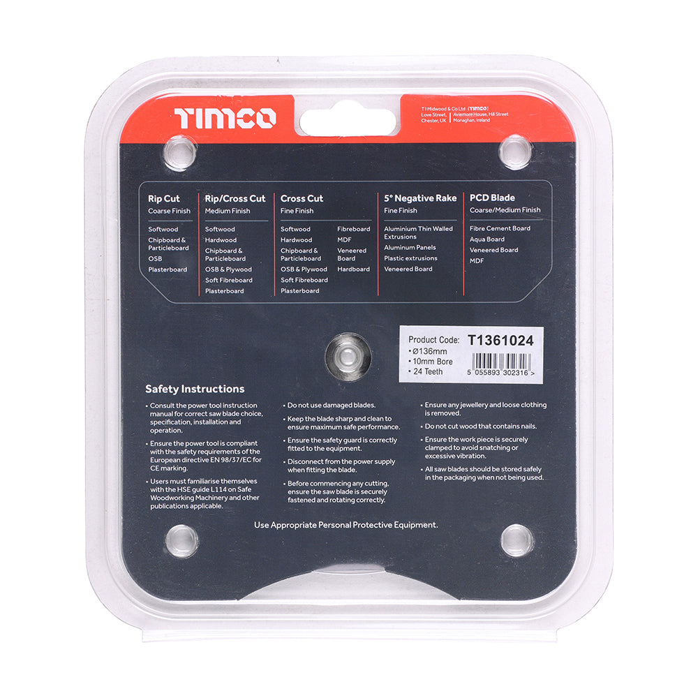 Handheld Cordless Circular Saw Blade | 136 x 10 x 24T additional image 3