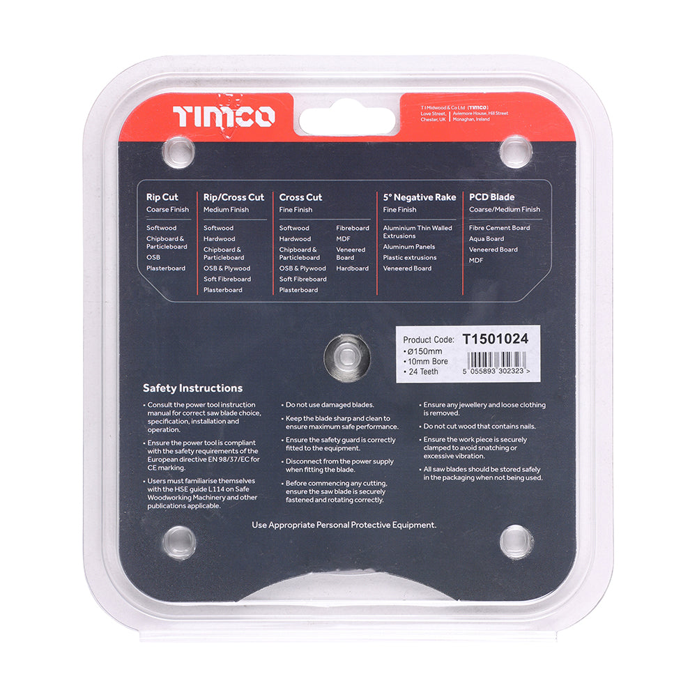 Handheld Cordless Circular Saw Blade | 150 x 10 x 24T additional image 3