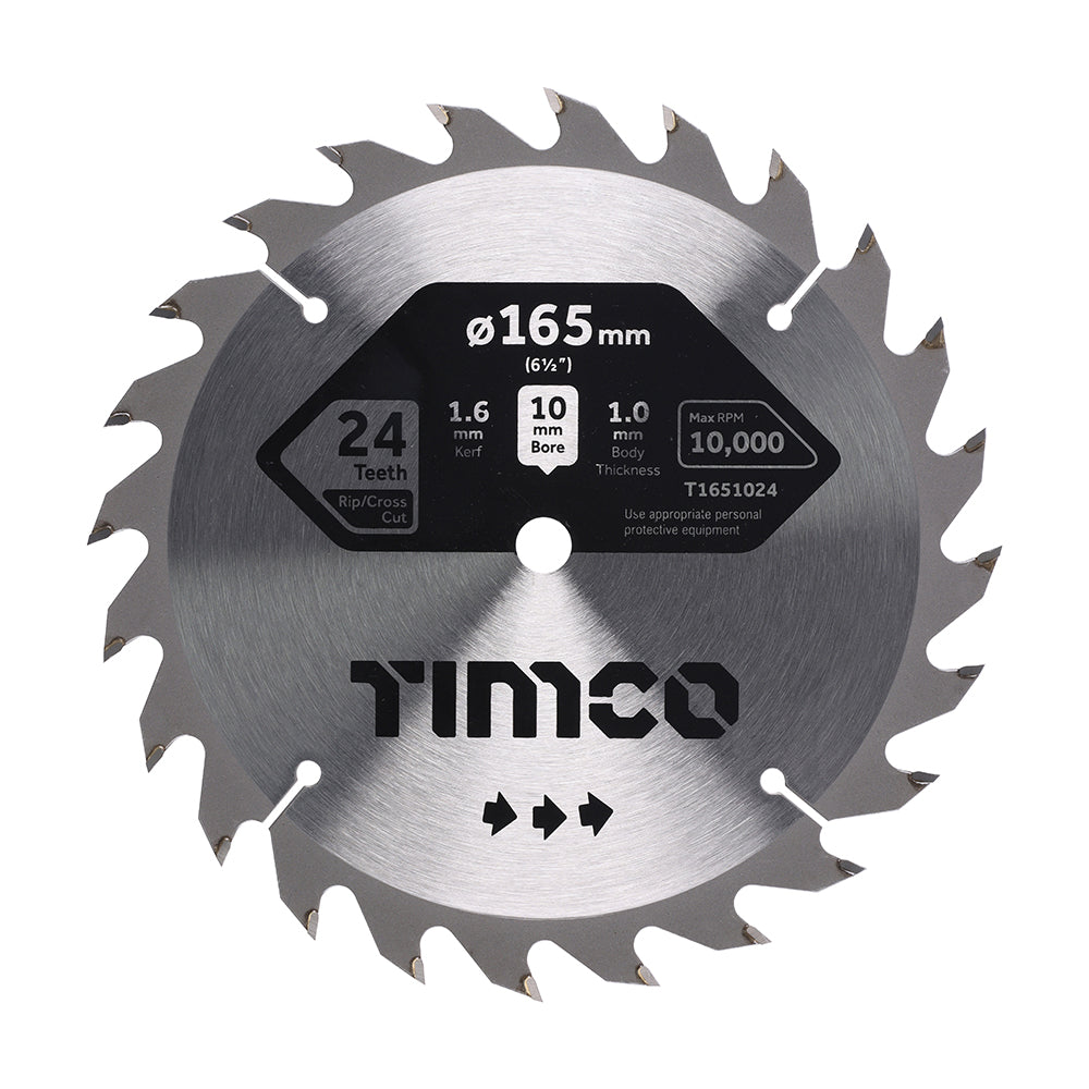 Handheld Cordless Circular Saw Blade | 165 x 10 x 24T product image