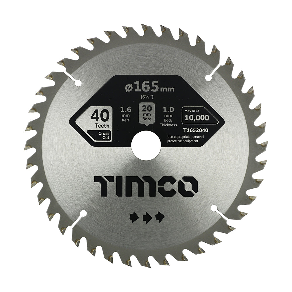 Handheld Cordless Circular Saw Blade | 165 x 20 x 40T product image