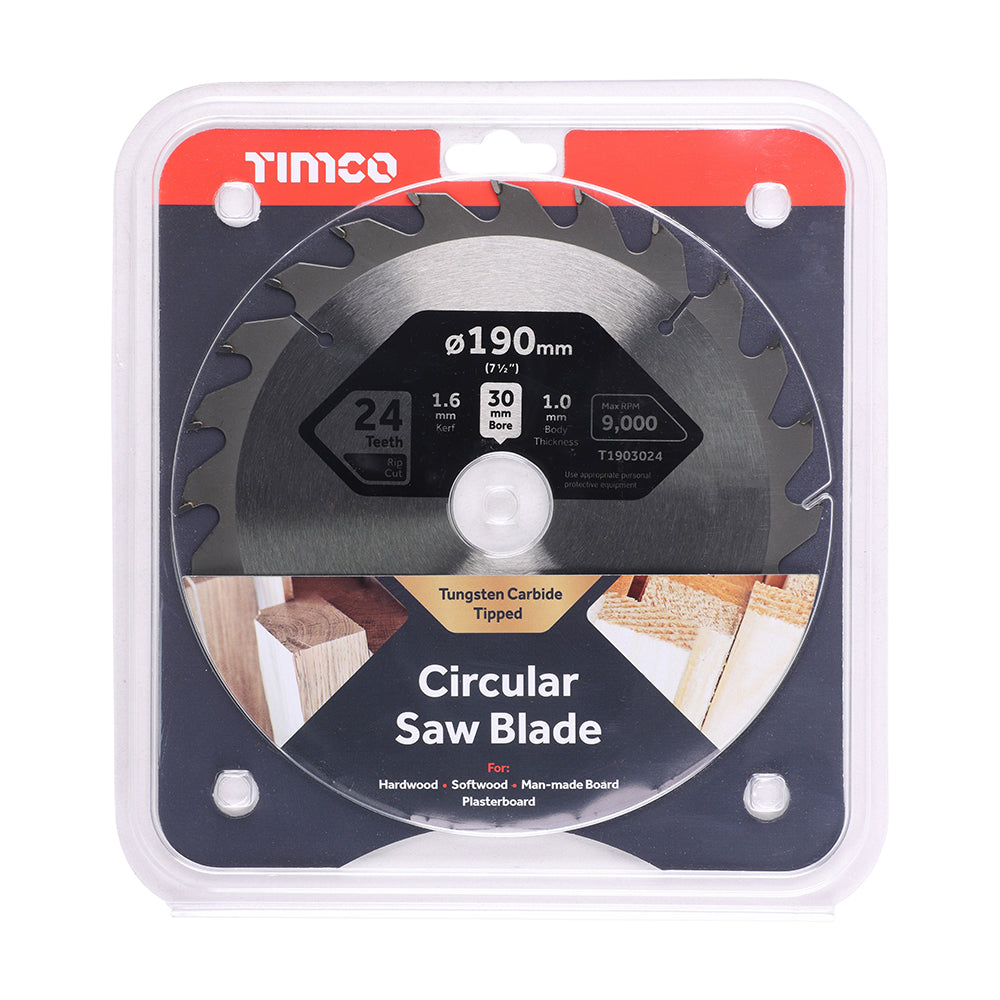 Handheld Cordless Circular Saw Blade | 190 x 30 x 24T additional image 2