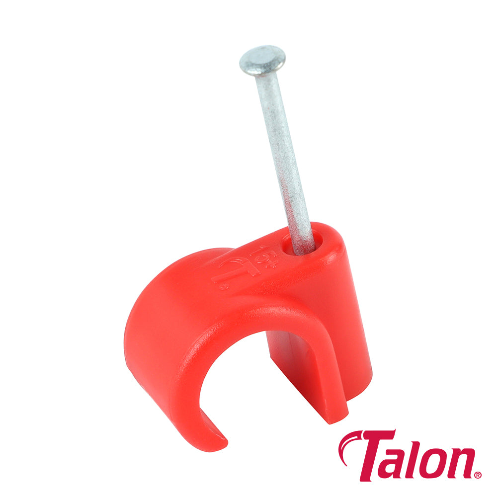 Nail In Pipe Clip - Red - NCH15 | 15mm product image
