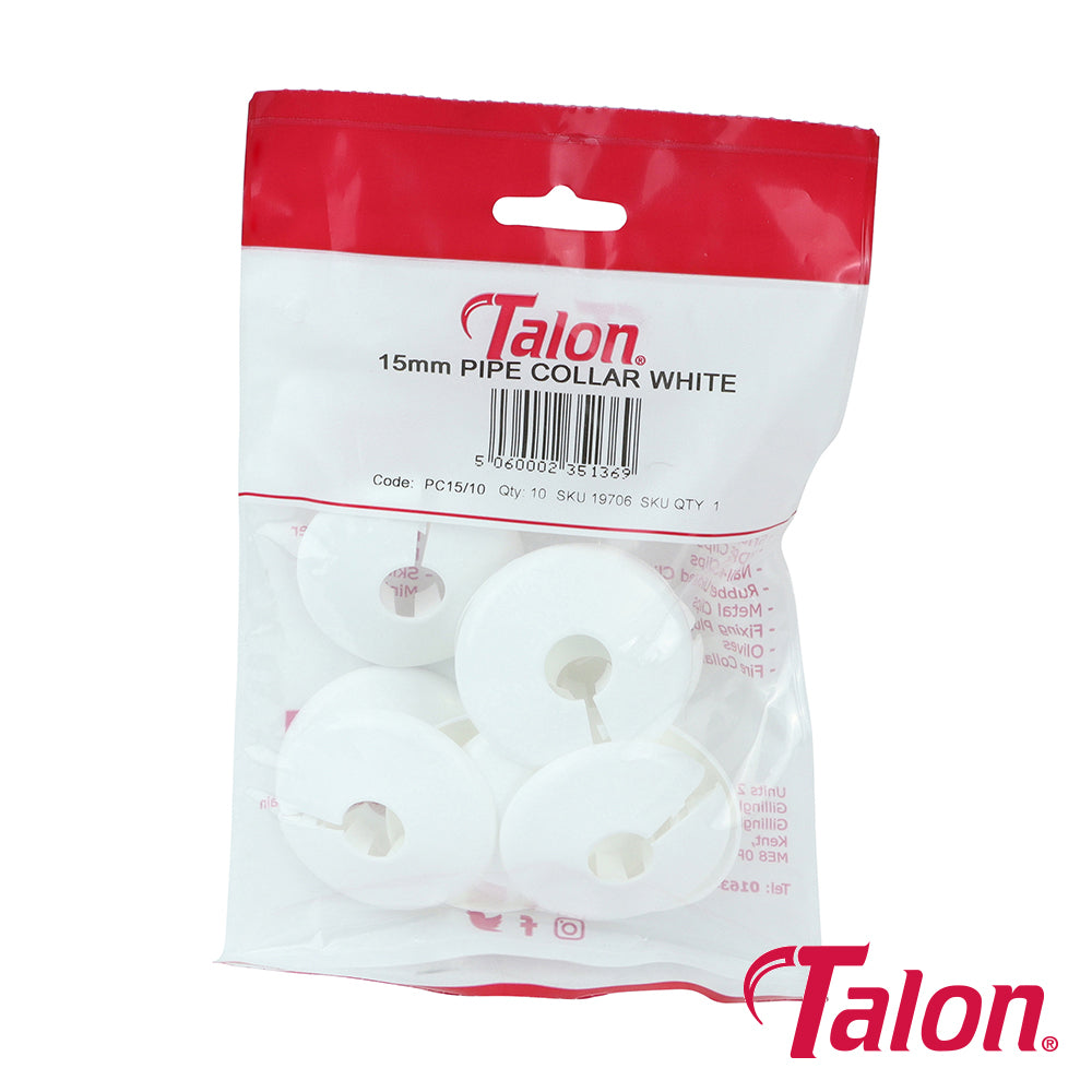 Pipe Collar - White - PC1510 | 15mm additional image 2