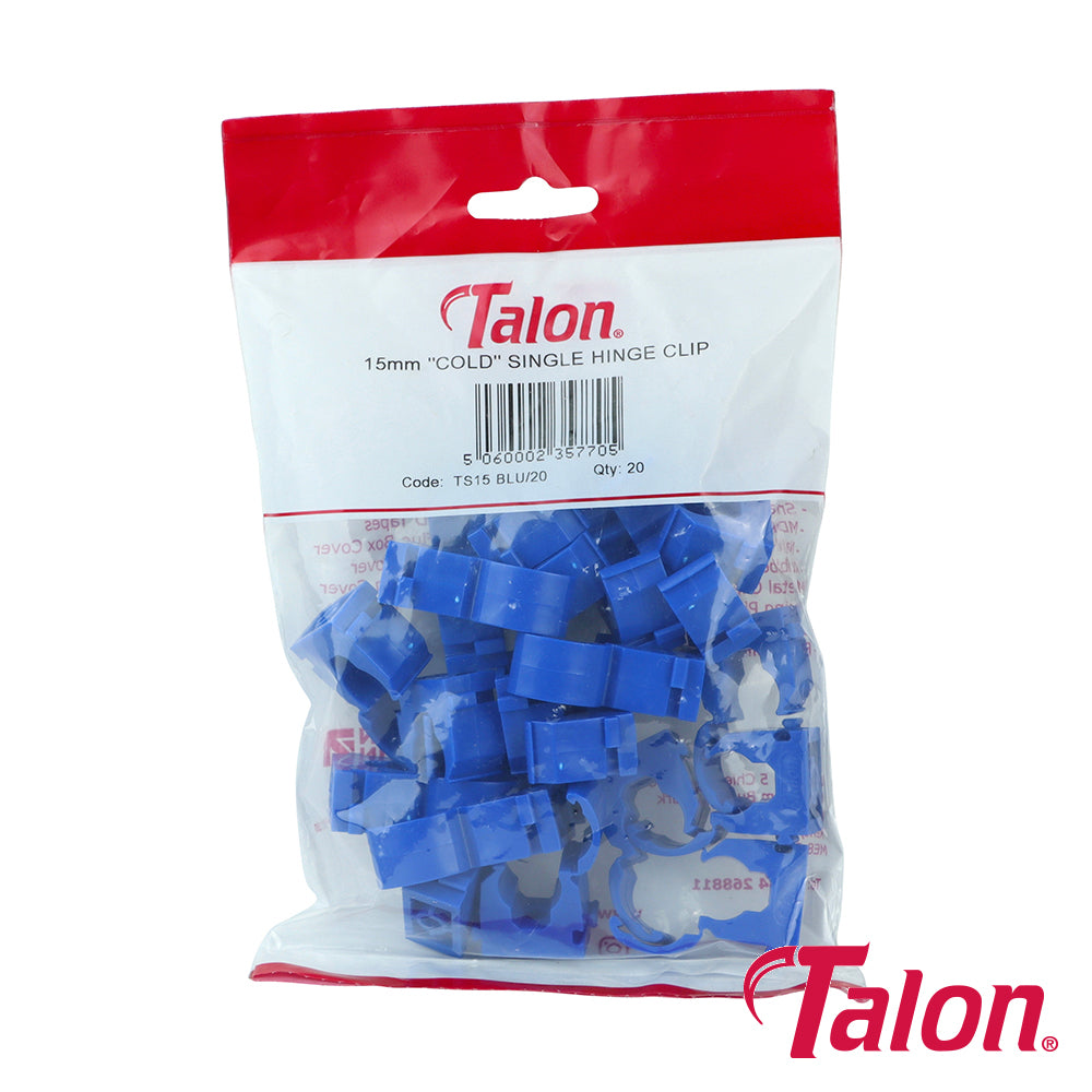 Single Hinged ID Clip - Blue - TS15BLU20 | 15mm additional image 2