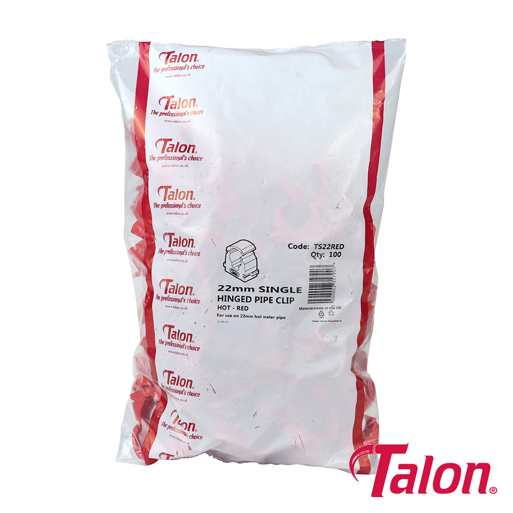 Single Hinged ID Clip - Red - TS22RED | 22mm additional image 2