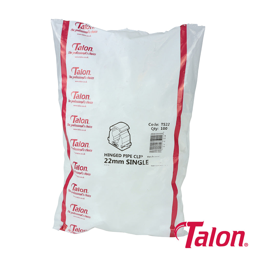 Single Hinged Clip - White - TS22 | 22mm additional image 2