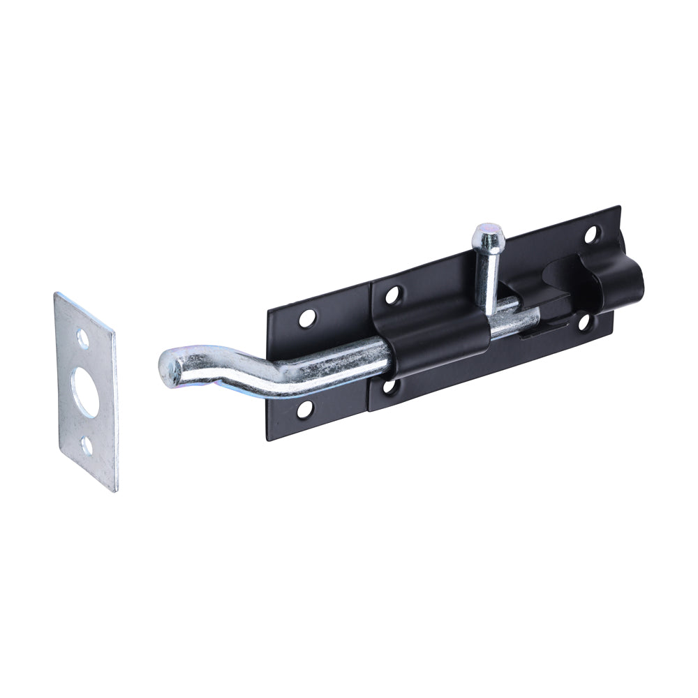 Necked Tower Bolt - Black | 4" | TIMpac product image