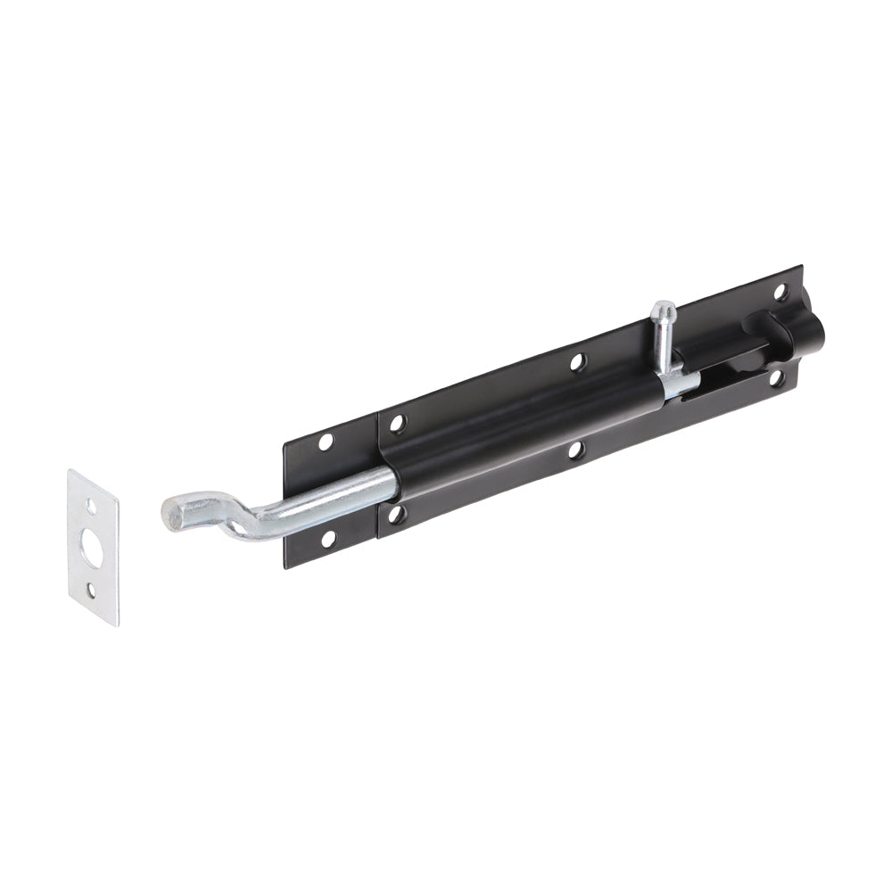 Necked Tower Bolt - Black | 8" | TIMpac product image