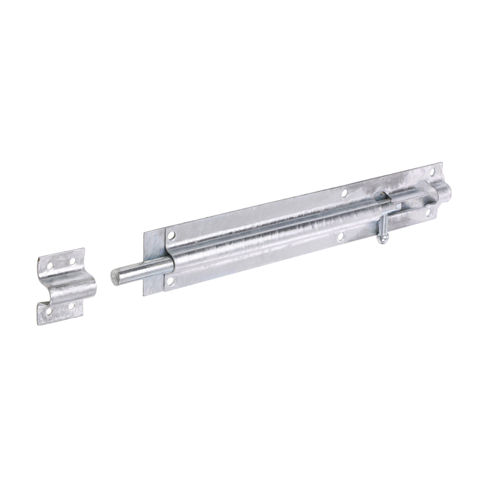 Straight Tower Bolt - Hot Dipped Galvanised | 10" | TIMpac product image
