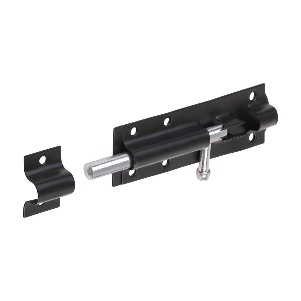 Straight Tower Bolt - Black | 4" | TIMpac product image