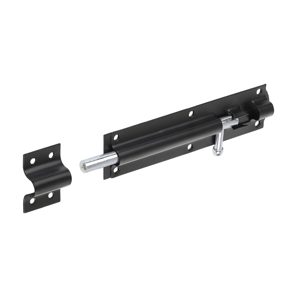 Straight Tower Bolt - Black | 6" | TIMpac product image