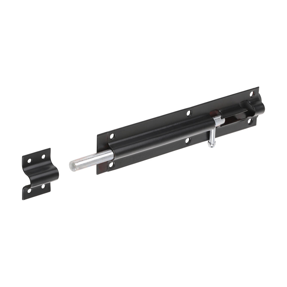 Straight Tower Bolt - Black | 8" | TIMpac product image