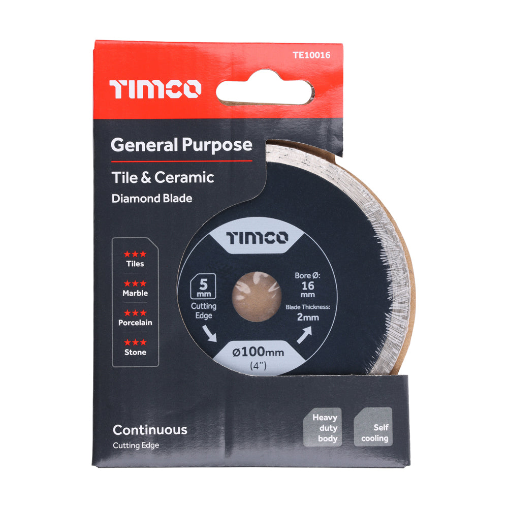 General Purpose Tile & Ceramic Diamond Blade - Continuous | 100 x 16.0 additional image 2