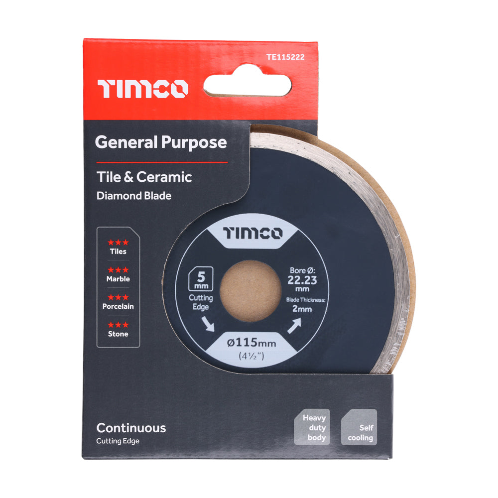 General Purpose Tile & Ceramic Diamond Blade - Continuous | 115 x 22.2 additional image 2