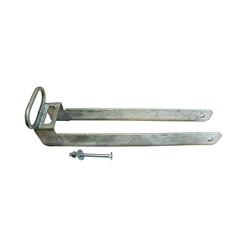 Throw-Over Gate Loop With Lifting Handle - Hot Dipped Galvanised | 350mm product image