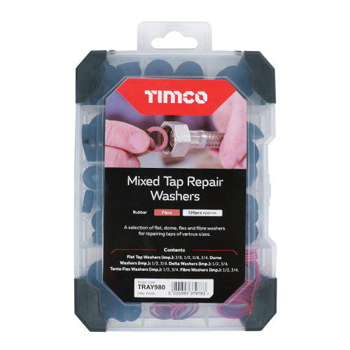 Mixed Tray - Tap Repair Washers | 159pcs additional image 2