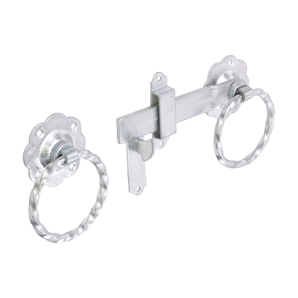 Ring Gate Latch - Twisted - Hot Dipped Galvanised | 6" | Bag | 1 Each | TRGL6GP product image