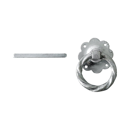 Ring Gate Latch - Twisted - Hot Dipped Galvanised | 6" | Bag | 1 Each | TRGL6GP additional image 2