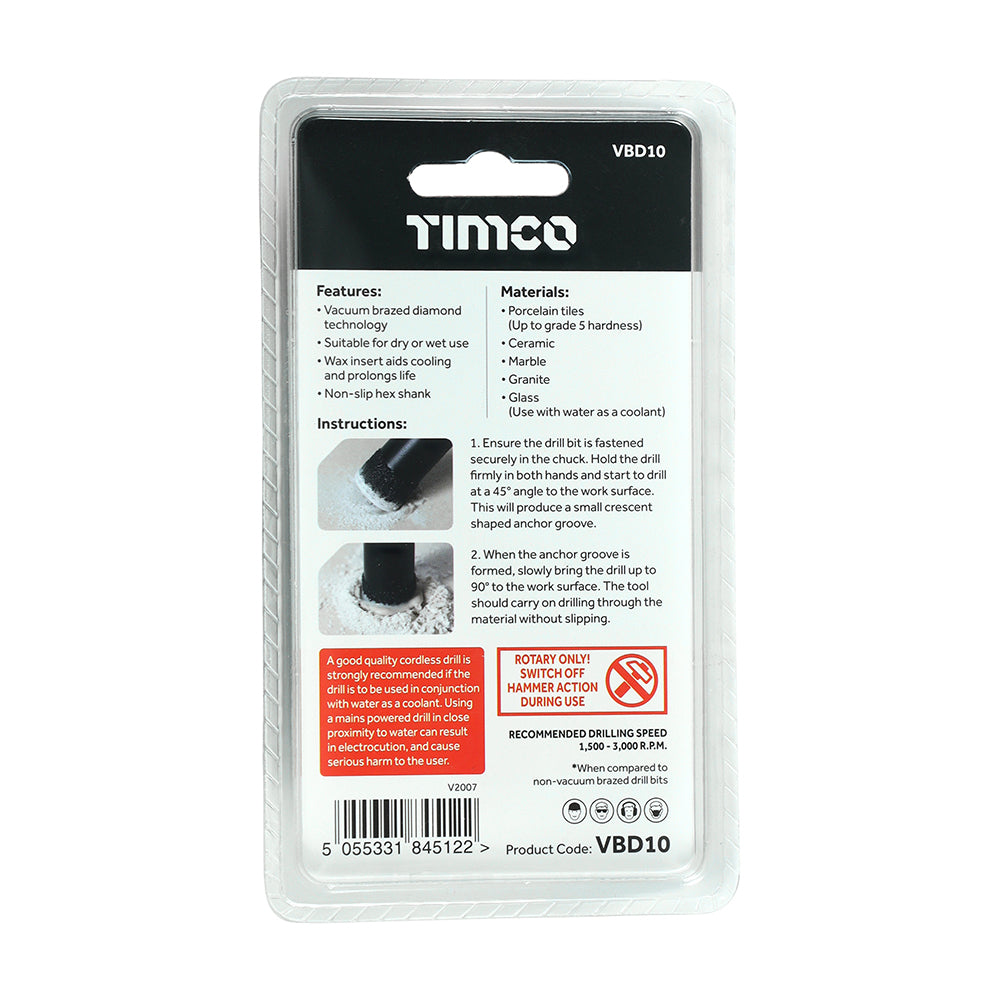 Premium Diamond Tile & Glass Bit | 10.0mm additional image 3