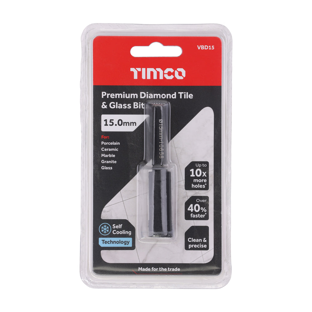 Premium Diamond Tile & Glass Bit | 15.0mm additional image 2