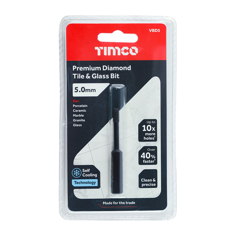 Premium Diamond Tile & Glass Bit | 5.0mm additional image 3