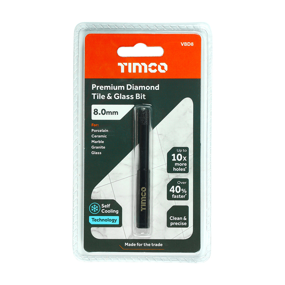 Premium Diamond Tile & Glass Bit | 8.0mm additional image 2