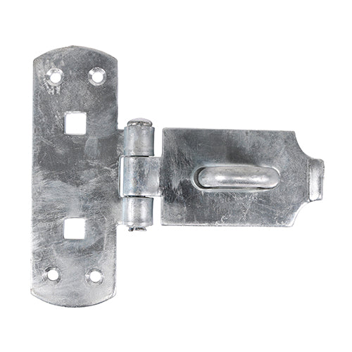 Vertical Pattern Bolt On Hasp & Staple - Heavy Duty - Hot Dipped Galvanised | 6" | Bag | 1 Each | VHS6GB product image