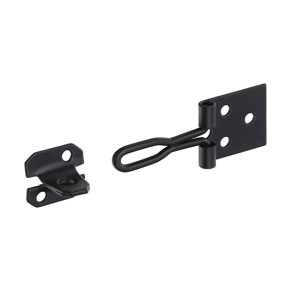 Wire Pattern Hasp & Staple - Black | 3" product image
