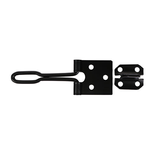 Wire Pattern Hasp & Staple - Black | 4" | Bag additional image 2