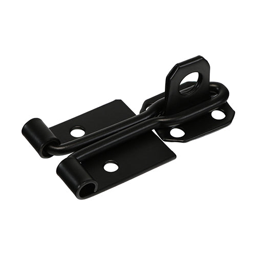 Wire Pattern Hasp & Staple - Black | 4" | Bag additional image 3