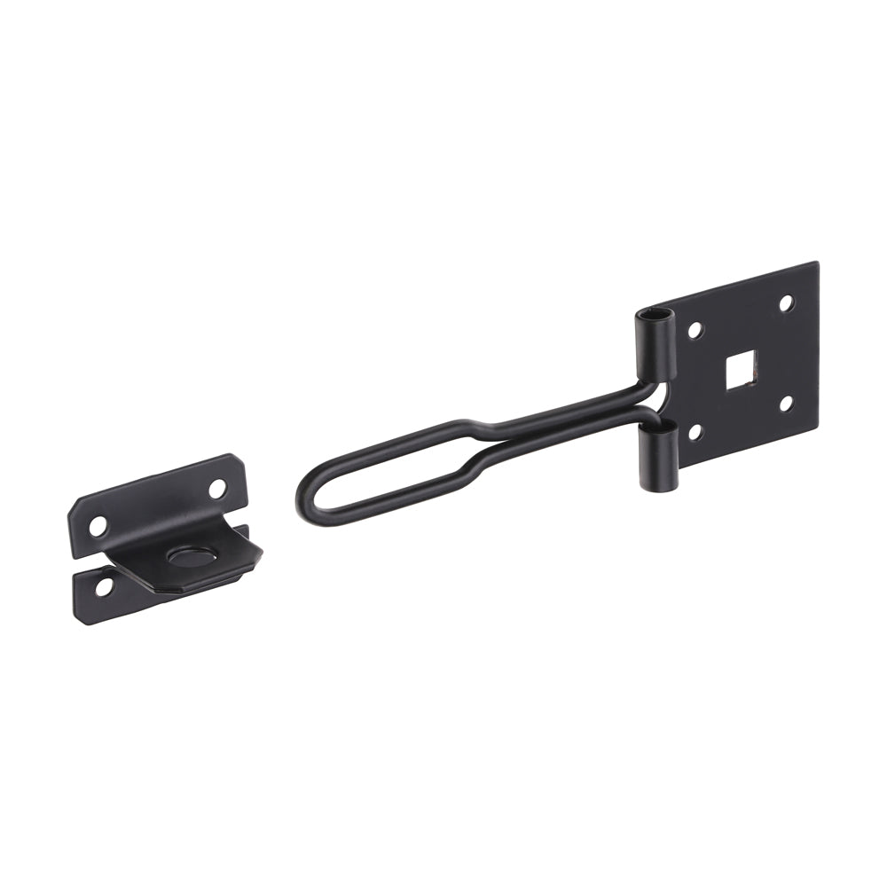 Wire Pattern Hasp & Staple - Black | 6" | TIMpac product image
