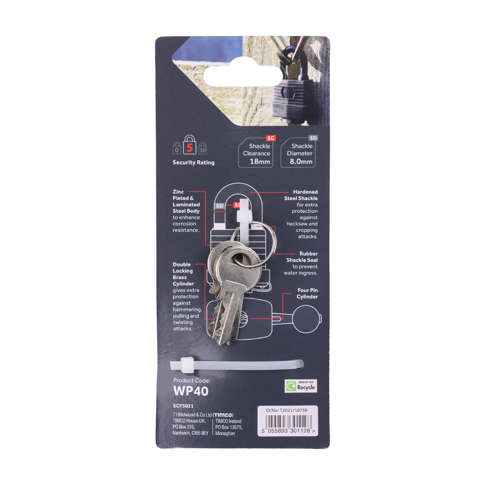 Weatherproof Padlock | 40mm additional image 3