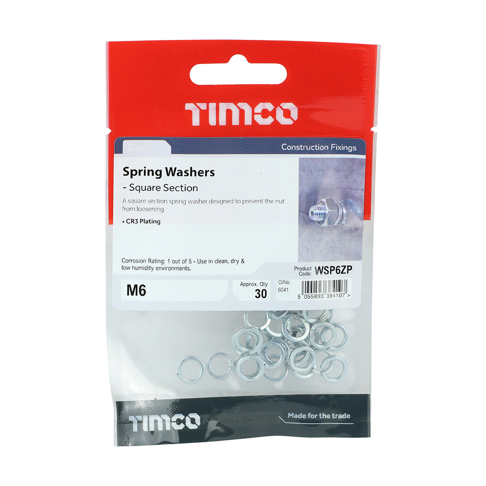 Spring Washers - Zinc | M6 | TIMpac additional image 2