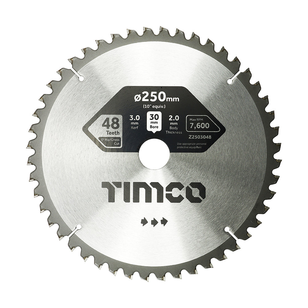 0° Mitre Saw Blade | 250 x 30 x 48T product image