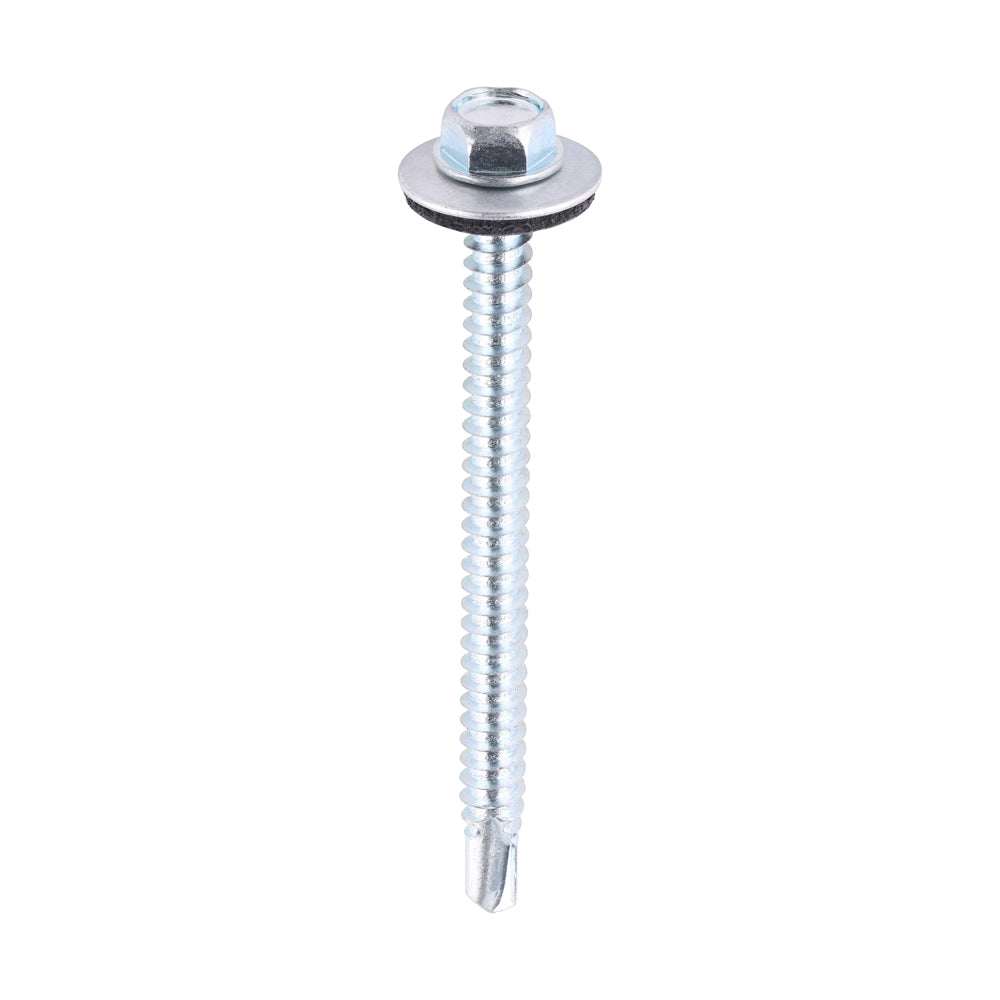 Metal Construction Light Section Screws - Hex - EPDM Washer - Self-Drilling - Zinc | 5.5 x 70 product image